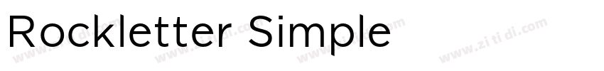 Rockletter Simple字体转换